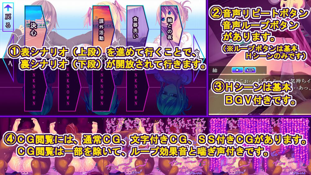 裏シナリオが楽しめる寝取られ同人